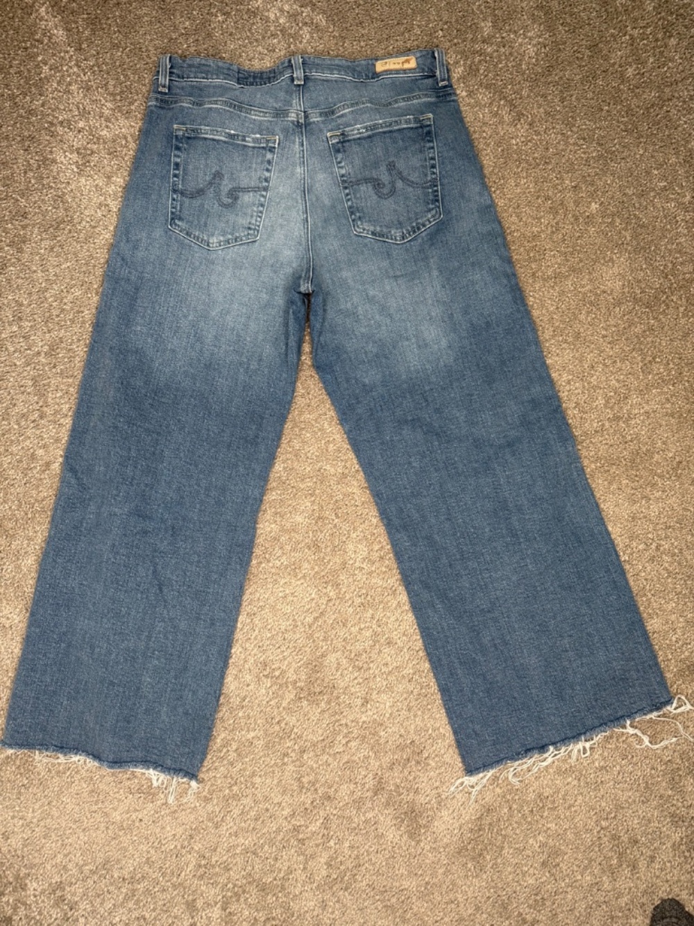AG Jeans Saige Wide Leg Crop 13 Years Allure Size 32